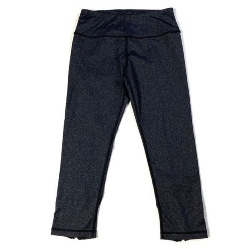 Lululemon Heather Gray Zip Hem Capri Legging